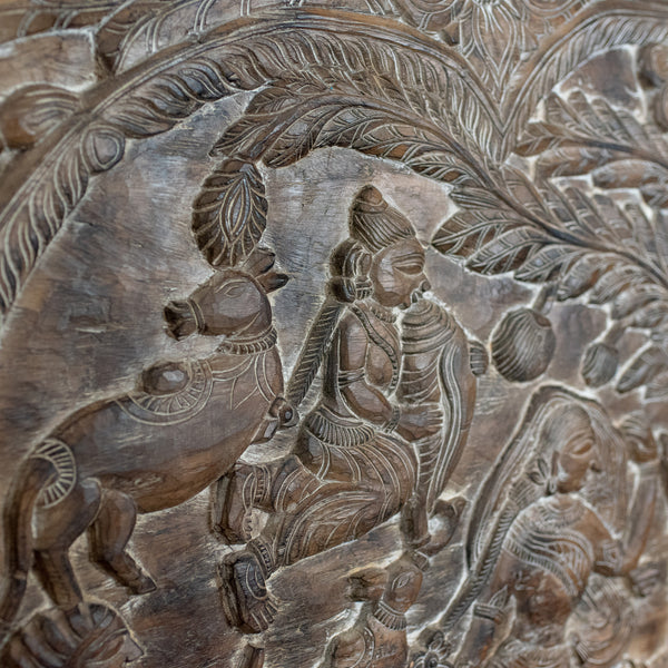 Large 6 Foot Antique Carved Panel, Indian, Decorative Art, Victorian, Circa 1900 - London Fine Antiques