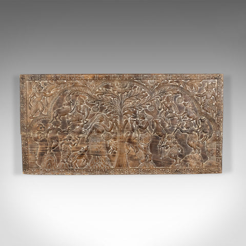 Large 6 Foot Antique Carved Panel, Indian, Decorative Art, Victorian, Circa 1900 - London Fine Antiques