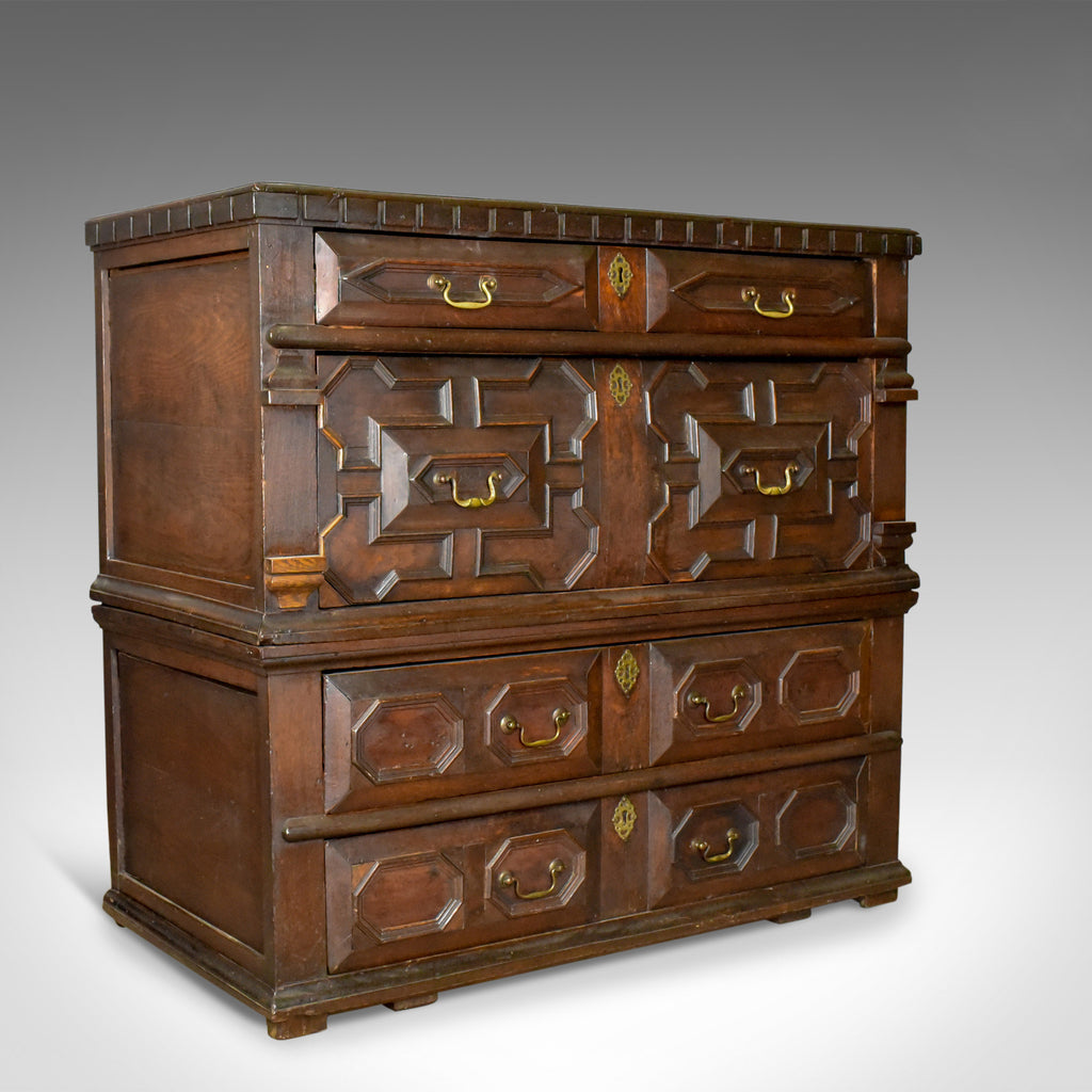 Large Antique Chest Of Drawers, 17th Century, English, Oak - London Fine Antiques