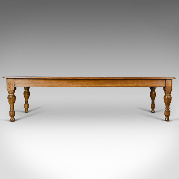 Large Antique Dining Table, English, Late Victorian, Oak, Seating 12, Circa 1900 - London Fine Antiques