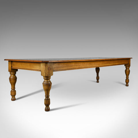 Large Antique Dining Table, English, Late Victorian, Oak, Seating 12, Circa 1900 - London Fine Antiques