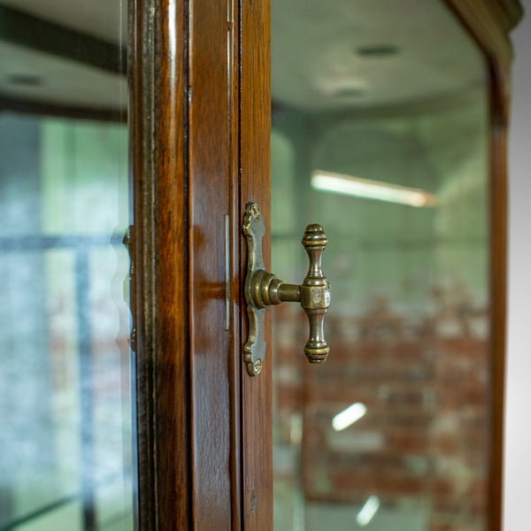 Large Antique Display Cabinet, Mahogany, Glass, Retail Showcase, Victorian - London Fine Antiques