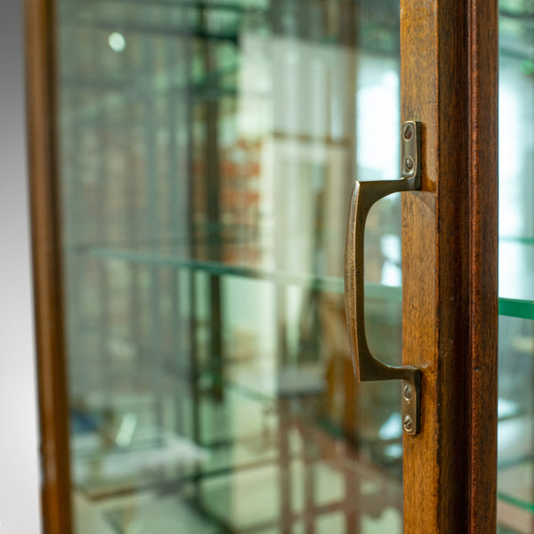 Large Antique Display Cabinet, Mahogany, Glass, Retail Showcase, Victorian - London Fine Antiques