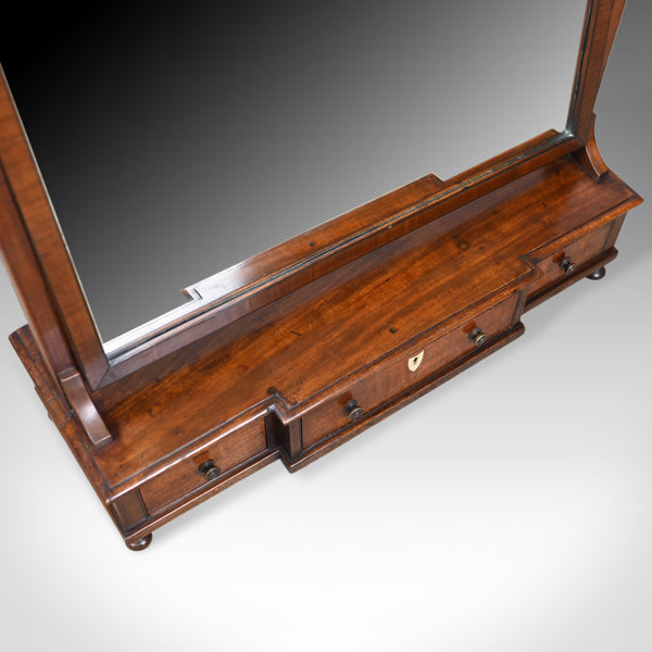 Large, Antique Dressing Table Mirror, Mahogany, Georgian, Platform, Toilet C1800 - London Fine Antiques
