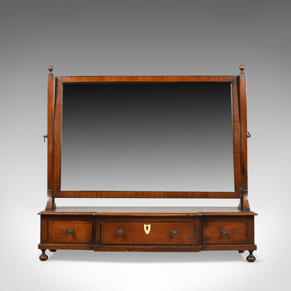Large, Antique Dressing Table Mirror, Mahogany, Georgian, Platform, Toilet C1800 - London Fine Antiques