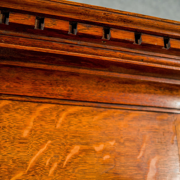 Large Antique Fireplace, Edwardian Mantelpiece Fire Surround in Oak, Circa 1910 - London Fine Antiques