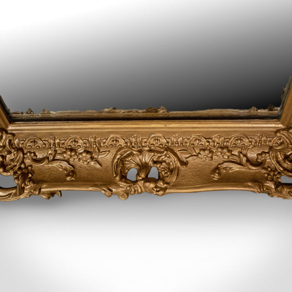 Large Antique Mirror, Tall, Victorian, Gilt Gesso, Dressing, 19th Century c.1850 - London Fine Antiques