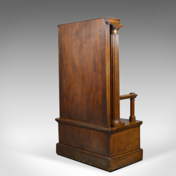 Large Antique Oak Throne Chair, Edwardian, Bench, Seat, Classical, Doric, c.1910 - London Fine Antiques
