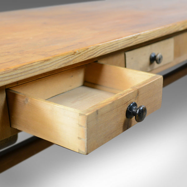 Large, 11ft, Antique Pine Refectory Table, Victorian Dining, Country House c1880 - London Fine Antiques