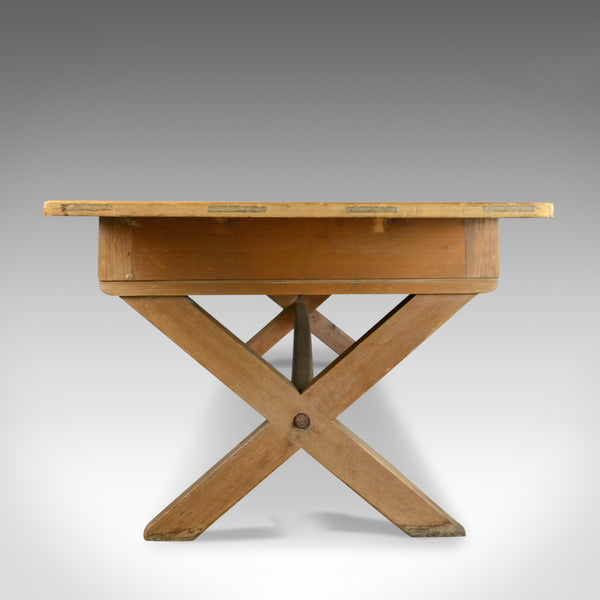 Large, 11ft, Antique Pine Refectory Table, Victorian Dining, Country House c1880 - London Fine Antiques