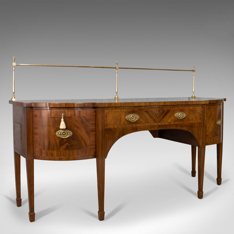 Large Antique Sideboard, English Regency, Server, Mahogany, Sheraton Circa 1820 - London Fine Antiques