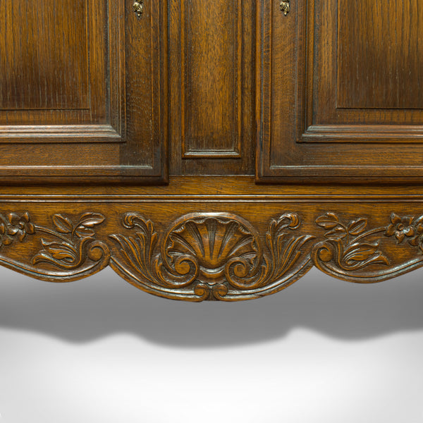 Large Antique Sideboard, French, Bow Front, Oak, Buffet Cabinet, Circa 1900 - London Fine Antiques