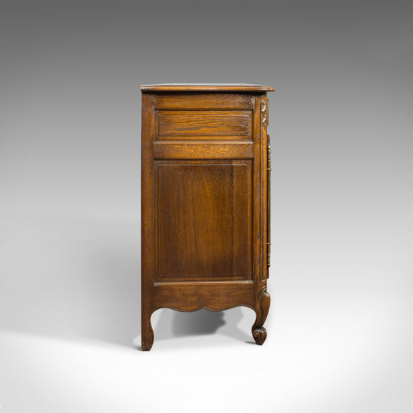 Large Antique Sideboard, French, Bow Front, Oak, Buffet Cabinet, Circa 1900 - London Fine Antiques