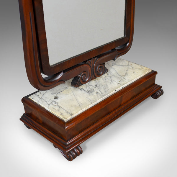 Large Antique Vanity Mirror, Toilet, Swing, English, Victorian Marble Circa 1850 - London Fine Antiques