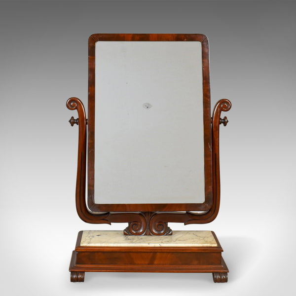 Large Antique Vanity Mirror, Toilet, Swing, English, Victorian Marble Circa 1850 - London Fine Antiques