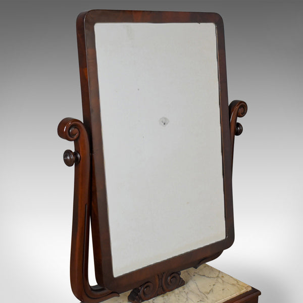 Large Antique Vanity Mirror, Toilet, Swing, English, Victorian Marble Circa 1850 - London Fine Antiques