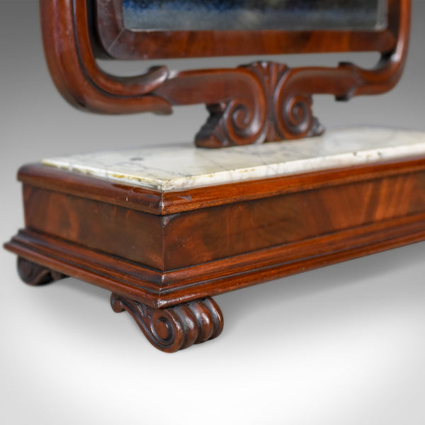 Large Antique Vanity Mirror, Toilet, Swing, English, Victorian Marble Circa 1850 - London Fine Antiques