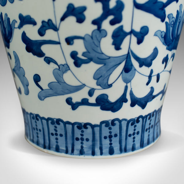 Large Baluster Vase and Cover, Blue & White, Chinese, Ceramic, Urn, C20th - London Fine Antiques