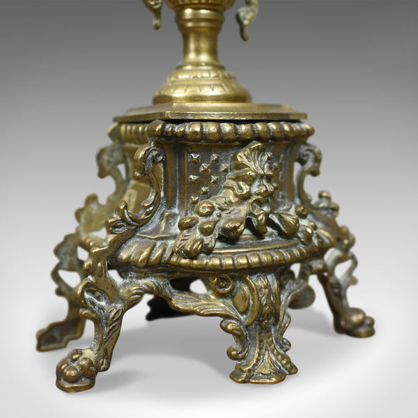 Large Candelabra, 19th Century, French, Brass Gilt Centrepiece, Circa 1900 - London Fine Antiques
