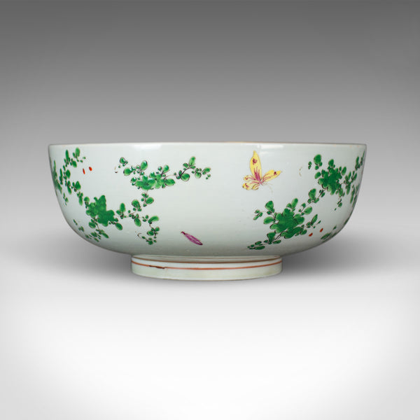 Large Chinese Porcelain Lychee Bowl, Natural Tones, White Ground, 20th Century - London Fine Antiques