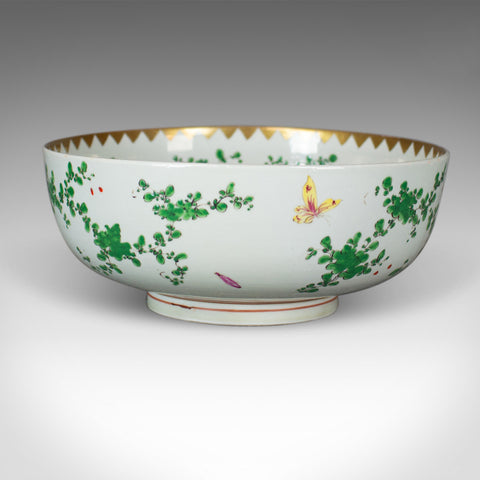 Large Chinese Porcelain Lychee Bowl, Natural Tones, White Ground, 20th Century - London Fine Antiques