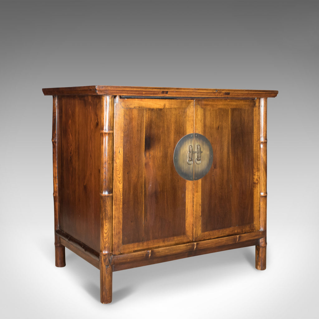 Large Elm Cabinet, Oriental Taste, Late 20th Century Chinese Cupboard - London Fine Antiques