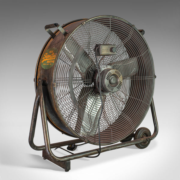 Large Floor Standing Fan, Powerful, Superdry Branded, Industrial Cooling - London Fine Antiques
