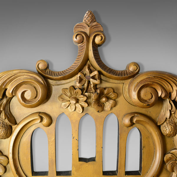 Large French Rococo Revival Overmantel Mirror, Hall, Ebonsied, Giltwood c.1910 - London Fine Antiques