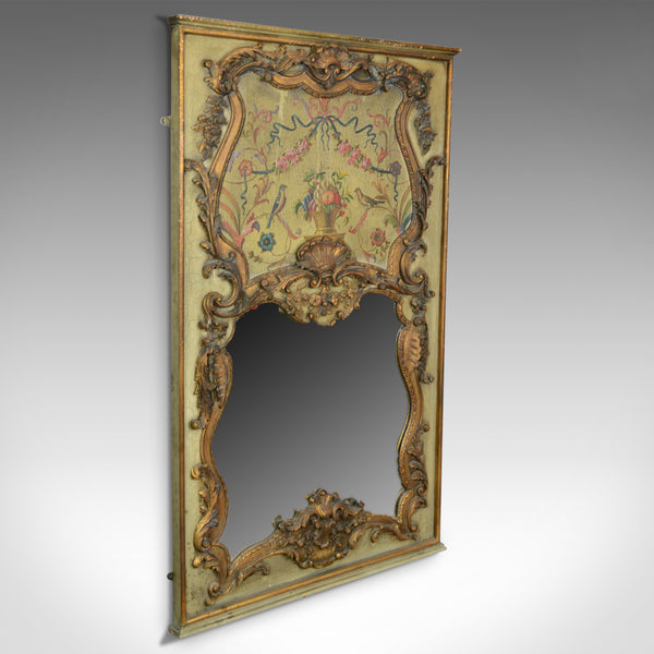 Large, French, Rococo Revival, Wall Mirror, Painted, Hall, Overmantel, C20th - London Fine Antiques