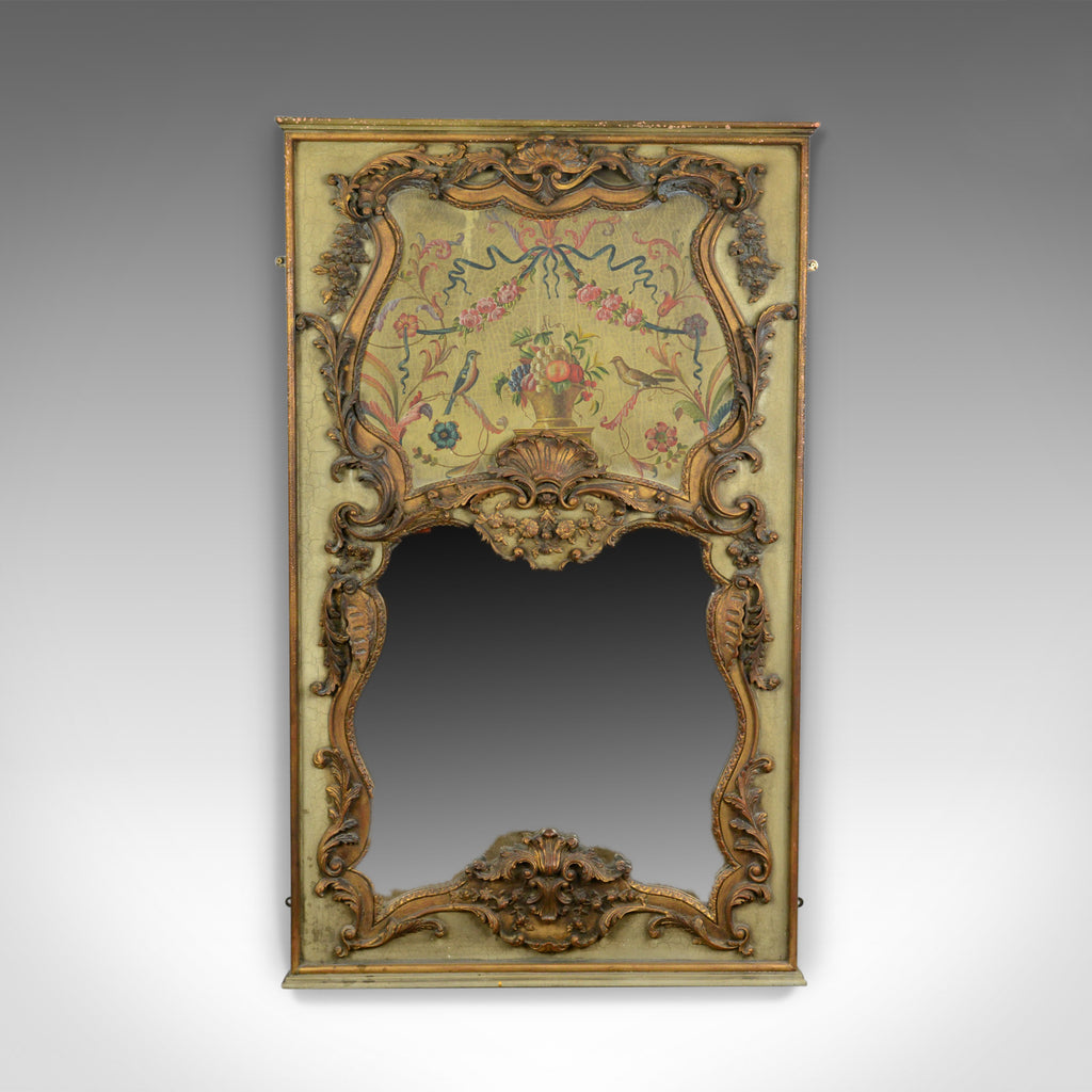 Large, French, Rococo Revival, Wall Mirror, Painted, Hall, Overmantel, C20th - London Fine Antiques