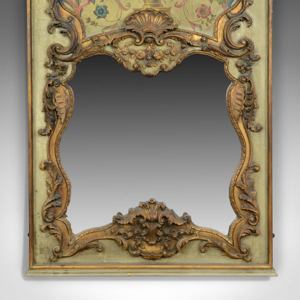 Large, French, Rococo Revival, Wall Mirror, Painted, Hall, Overmantel, C20th - London Fine Antiques