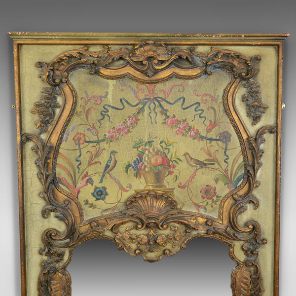 Large, French, Rococo Revival, Wall Mirror, Painted, Hall, Overmantel, C20th - London Fine Antiques