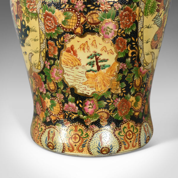 Large Japanese Baluster Vase, Hand Painted Ceramic Urn, 20th Century - London Fine Antiques