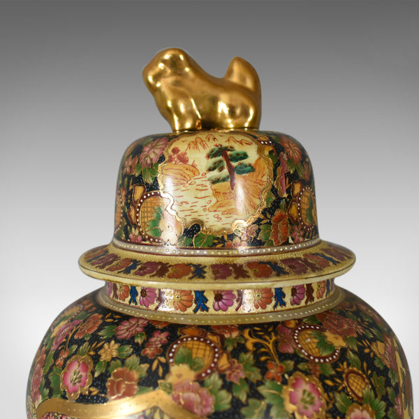 Large Japanese Baluster Vase, Hand Painted Ceramic Urn, 20th Century - London Fine Antiques