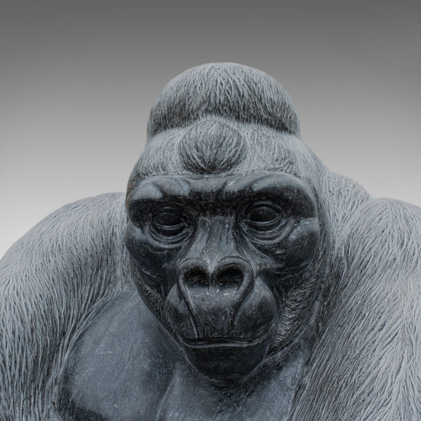 Large Sculptural Artwork Marble Statue Shabani Lowland Gorilla by Dominic Hurley - London Fine Antiques