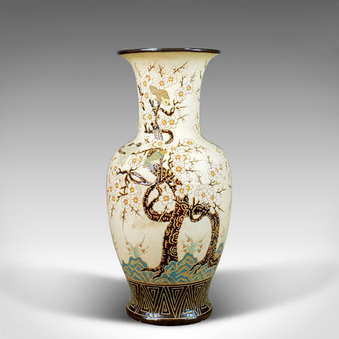 Large Vase, Vintage, Japanese, Baluster, Cherry Blossom and Birds C20th - London Fine Antiques