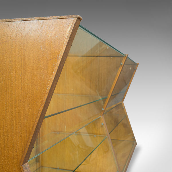 Large Vintage Display Cabinet, Glass, Oak, Retail, Shop-Fitting, Art Deco c.1930 - London Fine Antiques