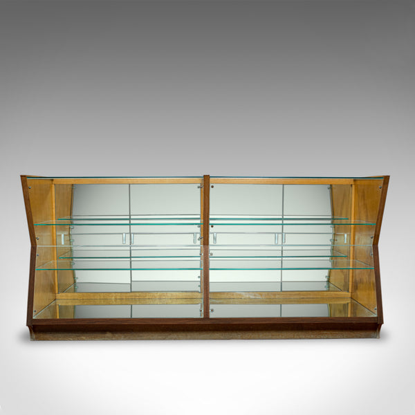 Large Vintage Display Cabinet, Glass, Oak, Retail, Shop-Fitting, Art Deco c.1930 - London Fine Antiques