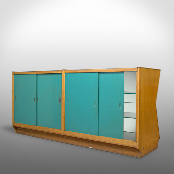 Large Vintage Display Cabinet, Glass, Oak, Retail, Shop-Fitting, Art Deco c.1930 - London Fine Antiques