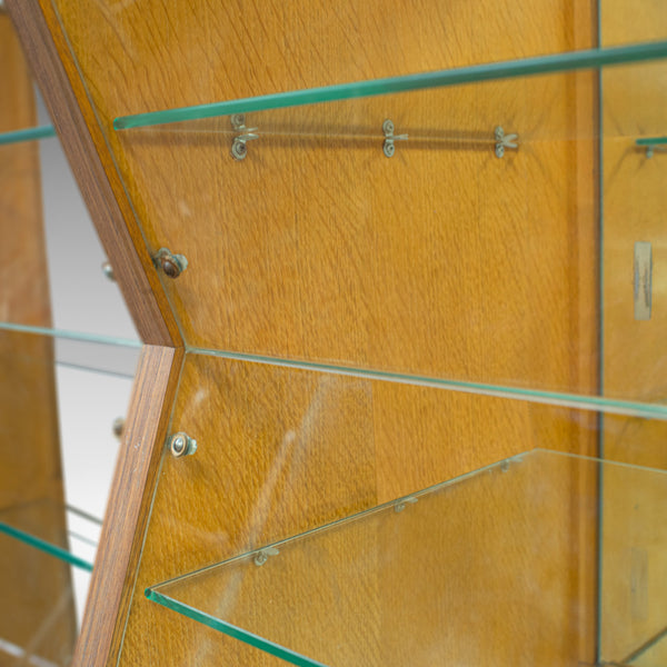 Large Vintage Display Cabinet, Glass, Oak, Retail, Shop-Fitting, Art Deco c.1930 - London Fine Antiques