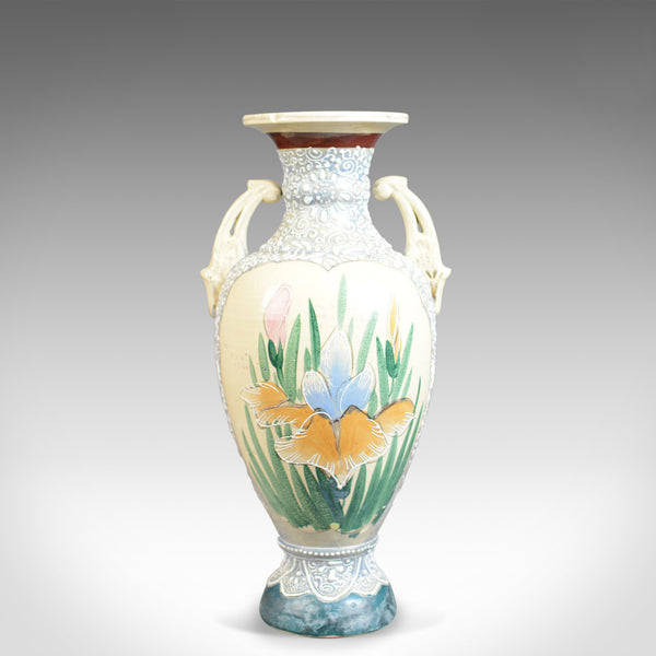 Large, Vintage Japanese Baluster Vase, Decorated, Ceramic, Urn, Mid-Late C20th - London Fine Antiques