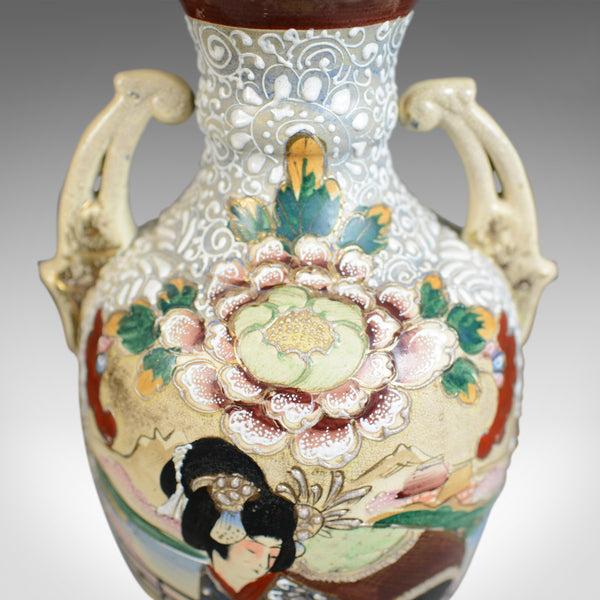 Large, Vintage Japanese Baluster Vase, Decorated, Ceramic, Urn, Mid-Late C20th - London Fine Antiques