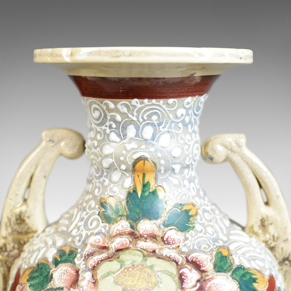Large, Vintage Japanese Baluster Vase, Decorated, Ceramic, Urn, Mid-Late C20th - London Fine Antiques