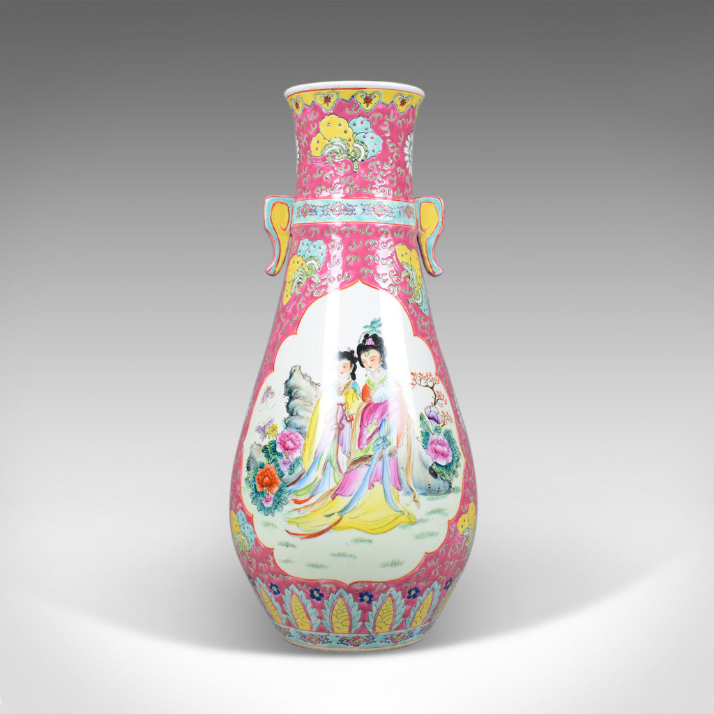 Large, Vintage, Japanese Baluster Vase, Decorative Oriental, Ceramic Urn C20th - London Fine Antiques