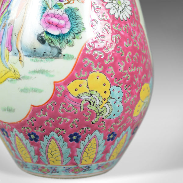 Large, Vintage, Japanese Baluster Vase, Decorative Oriental, Ceramic Urn C20th - London Fine Antiques