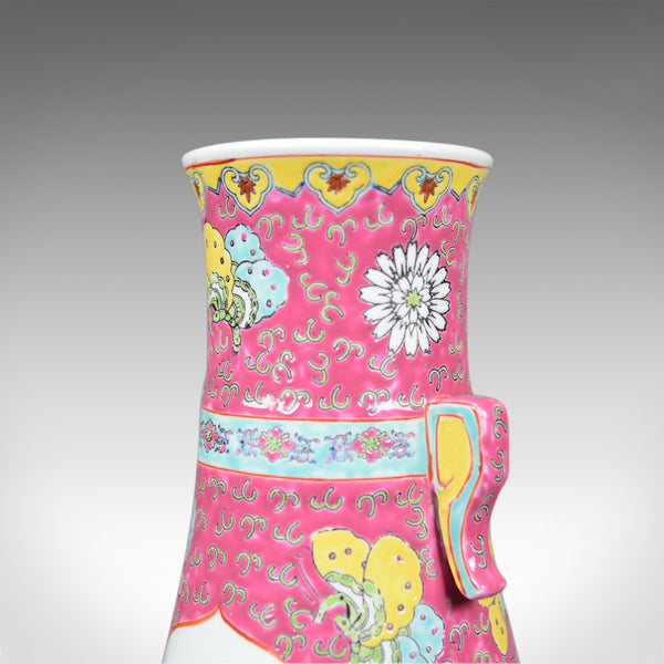 Large, Vintage, Japanese Baluster Vase, Decorative Oriental, Ceramic Urn C20th - London Fine Antiques