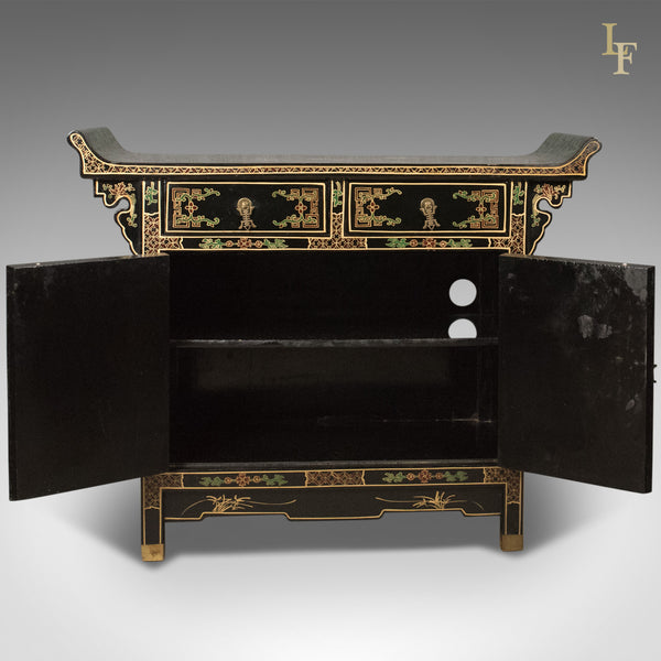 Late 20th Century Japanese Cabinet, Soap Stone Decoration - London Fine Antiques