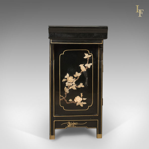 Late 20th Century Japanese Cabinet, Soap Stone Decoration - London Fine Antiques