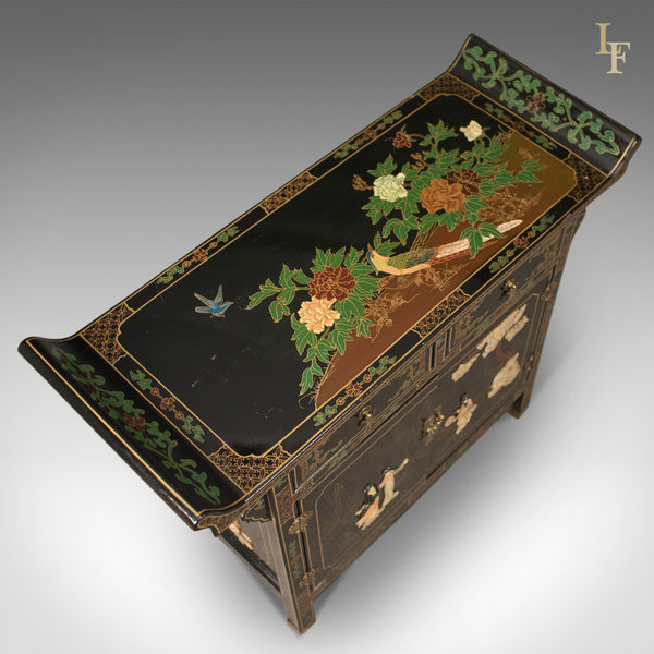 Late 20th Century Japanese Cabinet, Soap Stone Decoration - London Fine Antiques