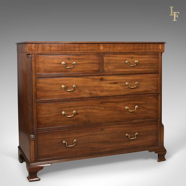 Late Georgian Antique Chest Of Drawers, Mahogany, English, Commode c.1780 - London Fine Antiques